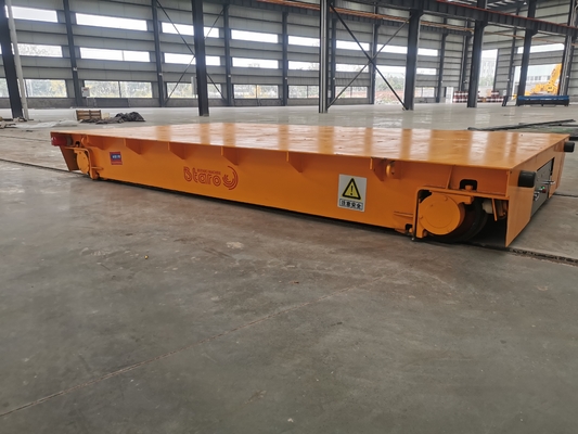 Przemysłowy czterokołowy wózek platformowy elektryczny AC 220V 10-tonowy z silnikiem przekładniowym