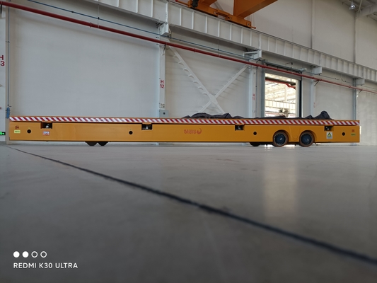 Przemysłowy czterokołowy wózek platformowy elektryczny AC 220V 10-tonowy z silnikiem przekładniowym